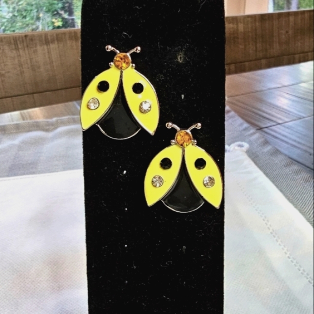 Sassy Jones Ladybug Earrings